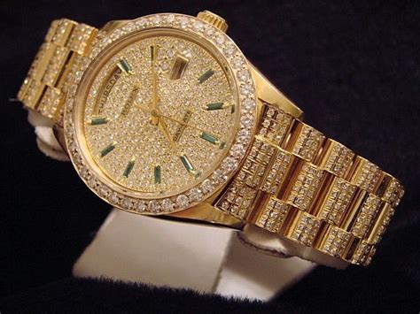 fake gold diamond rolex